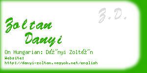 zoltan danyi business card
